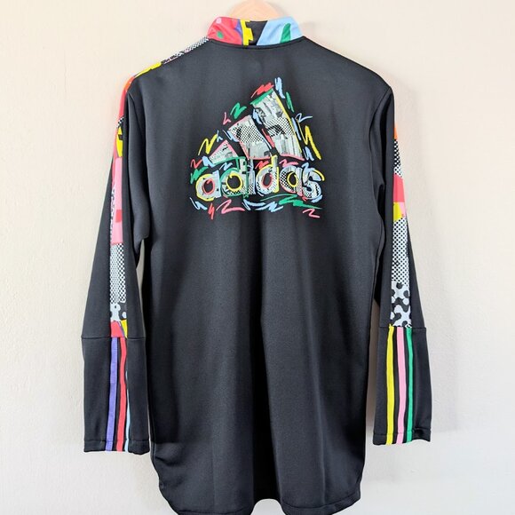 Adidas x Kris Andrew Small Black & Rainbow Tiro Track Jacket Pride L Small Hole - Picture 2 of 12